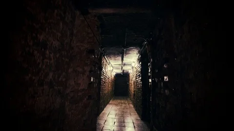 Scary Horror Corridor, Abstract Background Stock Footage