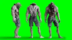 Monster SCP-173 Horror Creepypasta Rocks, Stock Video