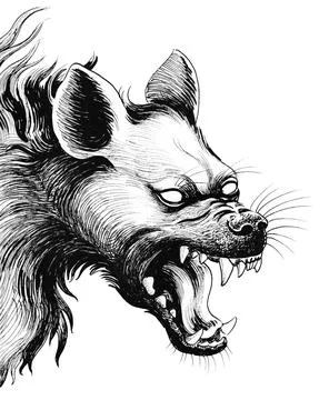 Scary hyena Stock-Illustration