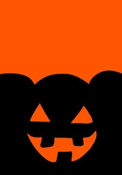 Scary Jack O Lantern Face Minimal Halloween Illustration Stock Illustration