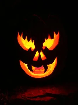 Scary jack-o-lantern Stock Photos