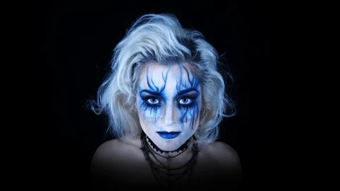 Scary Lady Head Pulse Stock Footage 117449751