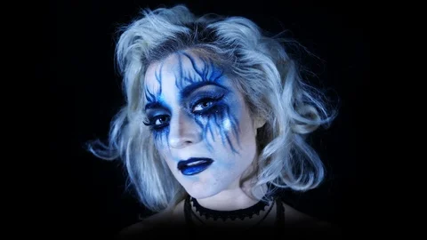 Scary Lady Profile Stock Footage 117453513