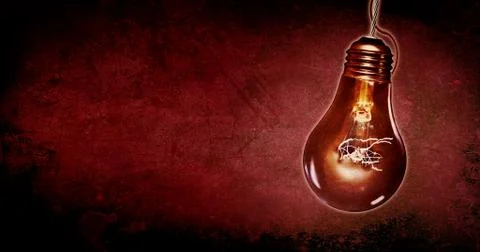 Scary lightbulb background Stock Illustration