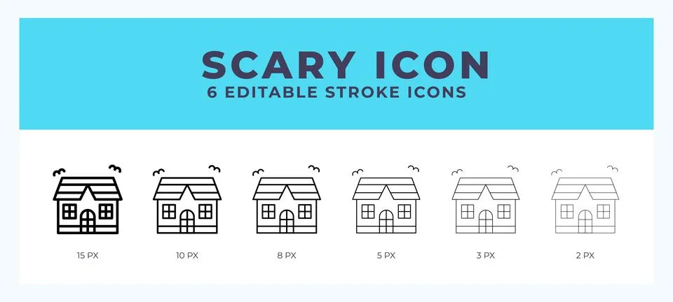 Scary line icon. Thin line. Bold line. Vector illustration. Stock Illustration