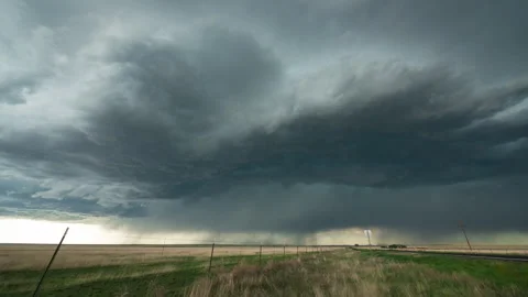 Scary Looking Clouds Under Storm Stock Footage 272716931