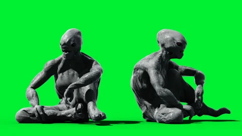 Scary monster animation. Phisical, motion, blur. Realistic 4k animation. Green Vídeos de archivo 132426205