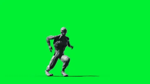 Scary monster animation. Phisical, motion, blur. Realistic 4k animation. Green Vidéo 132443366