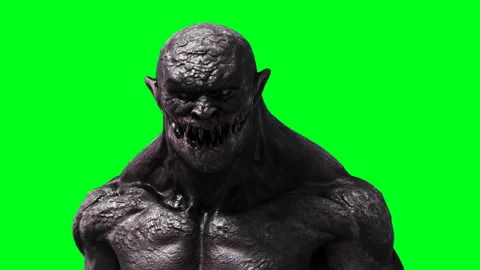 Scary monster animation. Phisical, motion, blur. Realistic 4k animation. Green Stock Footage 132452024
