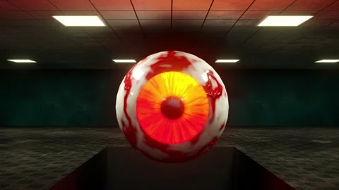 Scary monster eye is hiding below Video stock 342228797