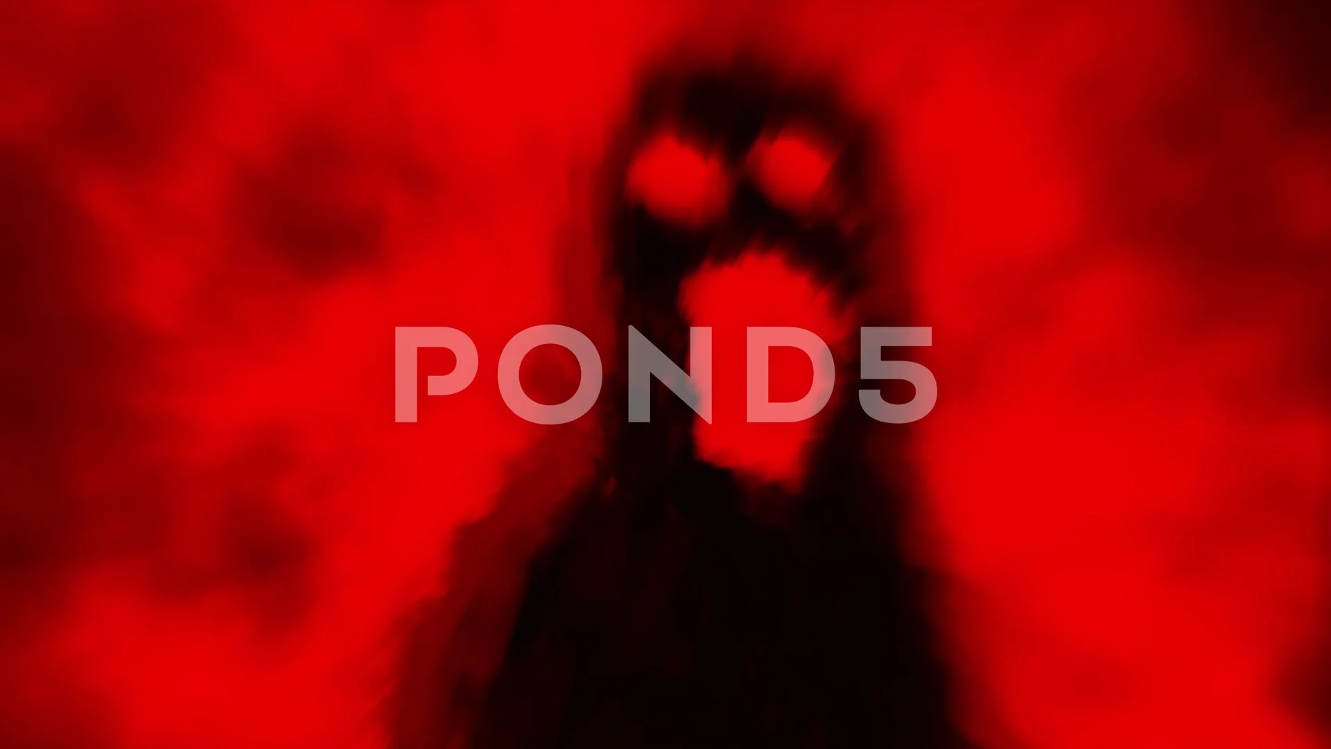 Scary monster shadow on red background. | Stock Video | Pond5