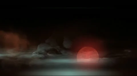 Scary moon - animated background Stock Footage 12028846