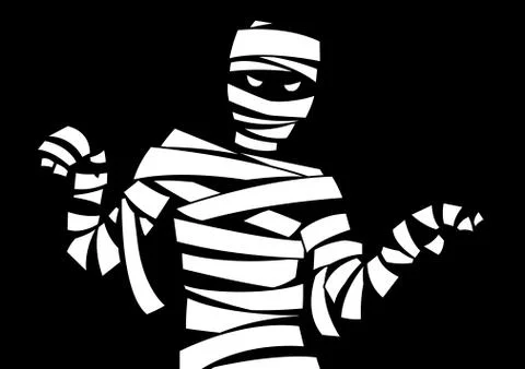 Scary mummy figure. Illustrazione stock