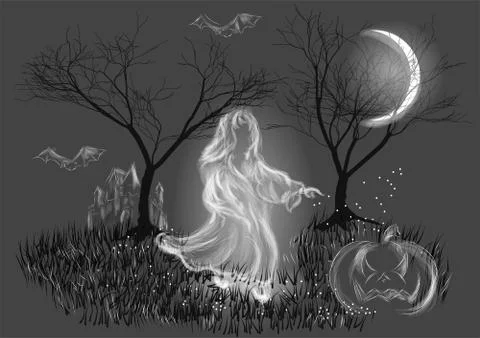 Scary night Stock Illustration