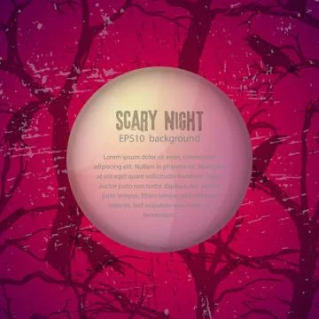 Scary night vector background Stock-Illustration