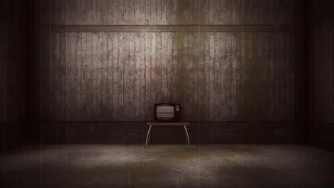 Scary Old Television Room Stock Footage 178489168