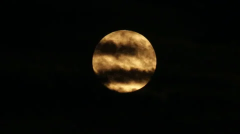 Scary Orange Super Moon with Clouds 스톡 동영상 41736886