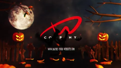 Scary Pumpkin Explodes After Effects stock