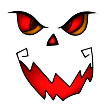 Scary, pumpkin face vector symbol icon design Stock Illustration