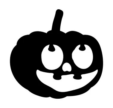 Scary, pumpkin face vector symbol icon design Stock Illustration