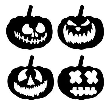 Scary, pumpkin face vector symbol icon design Stock Illustration
