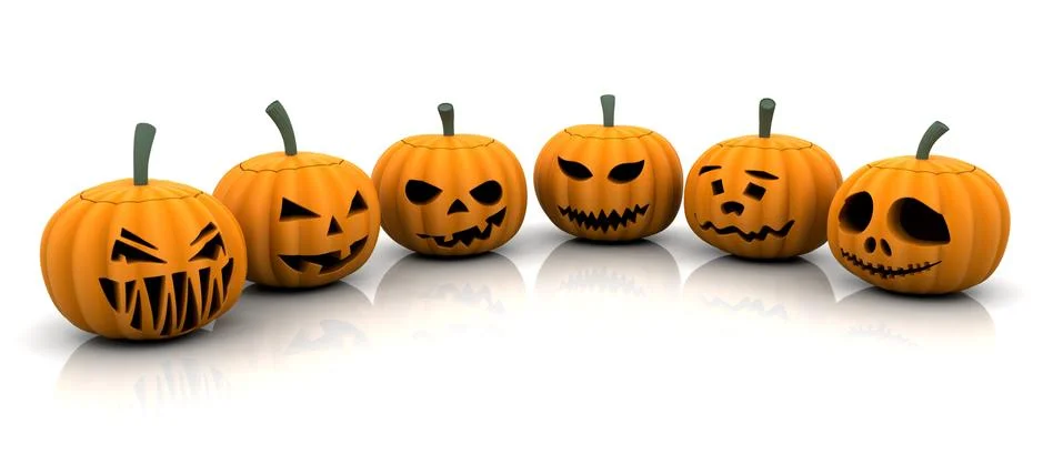 Scary pumpkins Stock Illustration