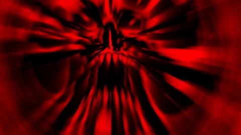 Scary red screaming vampire head. Illustration in genre of horror. Stock Illustration