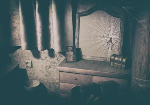 Scary Room Stock Illustration