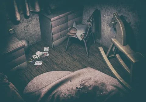 Scary Room Stock Illustration