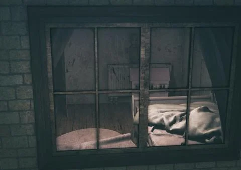 Scary Room Stock Illustration