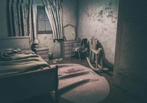 Scary Room Stock Illustration
