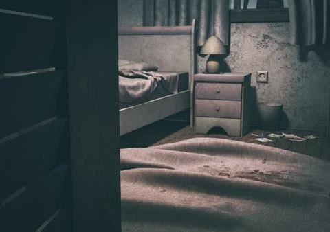Scary Room Stock Illustration