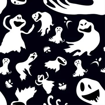 Scary. Seamless vector wallpaper Stock Illustration