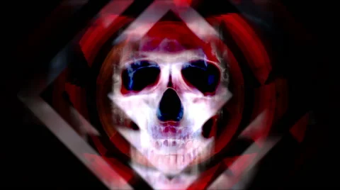 Scary Skull Buildup Stock Footage 51798286