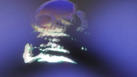 The scary skull Stock Footage 163314900