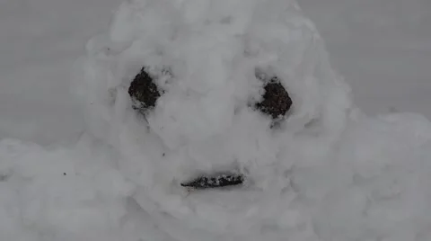 Scary snowman Stock Footage 46959056