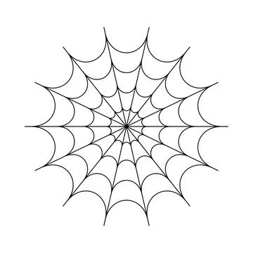 Scary spider web. Spider web for Halloween party. Black spooky cobweb silhouette Stockillustratie