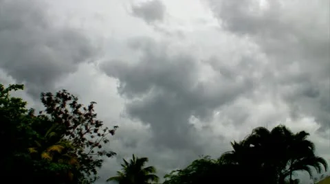 Scary storm clouds bad weather Stock Footage 10956829
