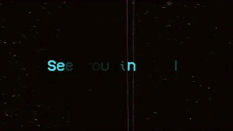 A scary text, See you in hell, appearing on the black screen, typical of a Stock Footage 124952931