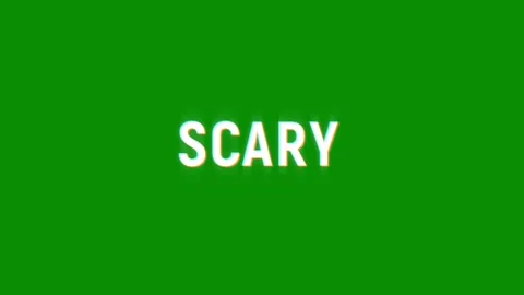 Scary text word glitch effect loop animation 4K trailer title video effect Vídeos de archivo 312992080