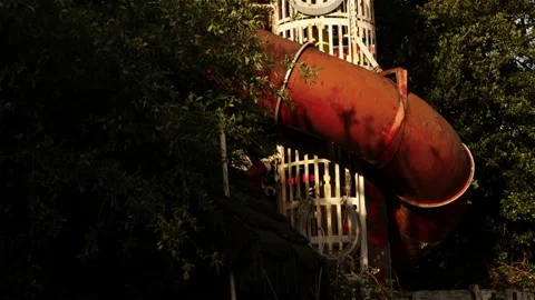 Scary Theme Park Slide - Abandoned Stock Footage 310472995