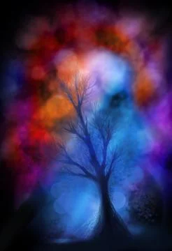 Scary Tree Stock Illustration