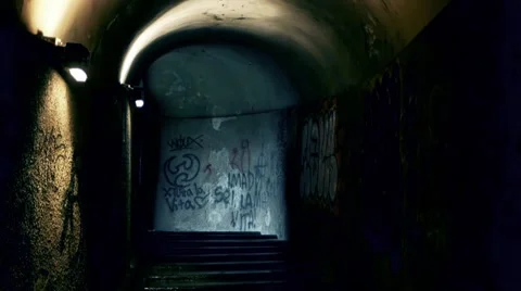 Scary Tunnel Stock Footage 1034817