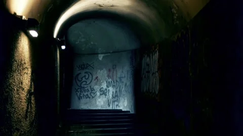 Scary Tunnel Zoom Stock Footage 1034728
