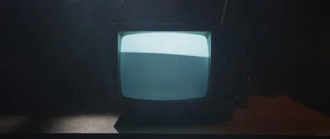 Scary TV Flickering with hands Stock Footage 193737059