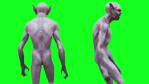 Scary werewolf, monster, vampire. realistic 4k animation. Vídeos de archivo 264761925