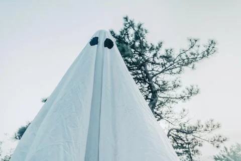 Scary white ghost Stock Photos