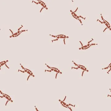 Scary zombie glyph seamless pattern イラスト素材