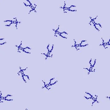 Scary zombie glyph vector seamless pattern Stock Illustration