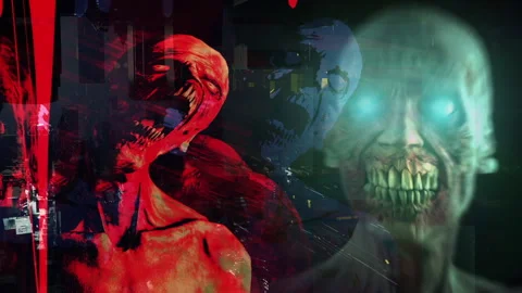 Scary Zombie Horror Background Stock Footage 284612301